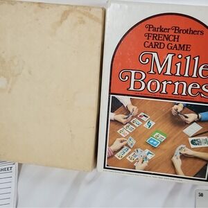 Vintage Parker Brothers French Card Game Mille Bornes 1971 INCOMPLETE
